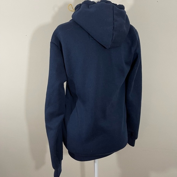 Across the Pond sz sm hoodie zip up nave with yellow accent - Picture 6 of 11